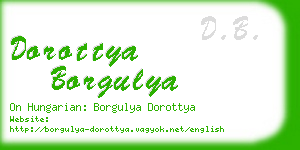 dorottya borgulya business card